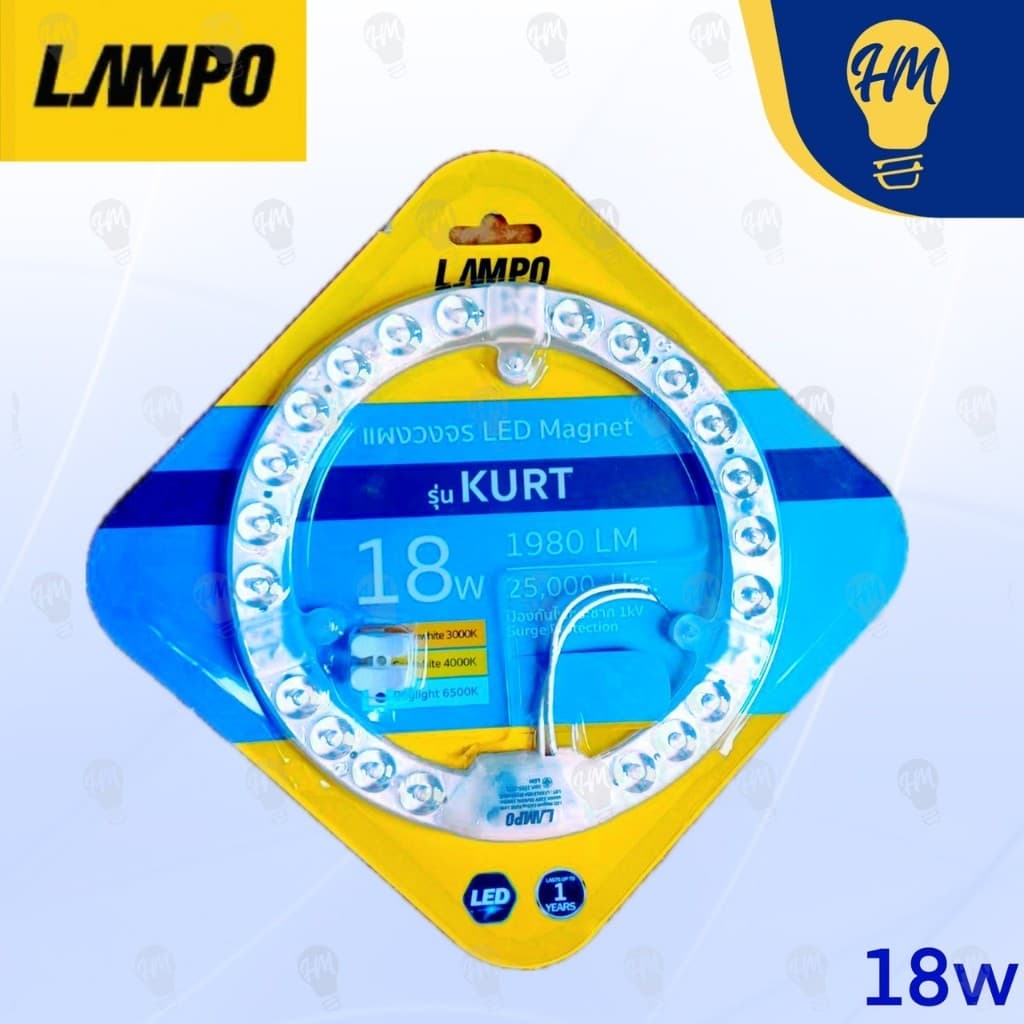 Lampo แผงไฟ แม่เหล็ก LED 12W 18W 24W 32W แสงขาว รูปที่ 3