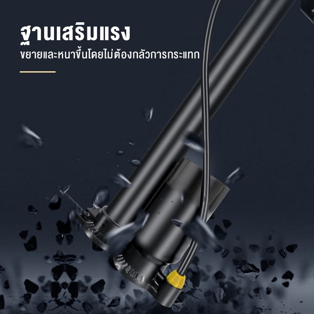 ปั๊มลมยางสูงแรง 160PSI พร้อมมาตรวัดแรงดัน อเนกประสงค์ สำหรับรถยนต์ จักรยานยนต์ จักรยาน รูปที่ 8