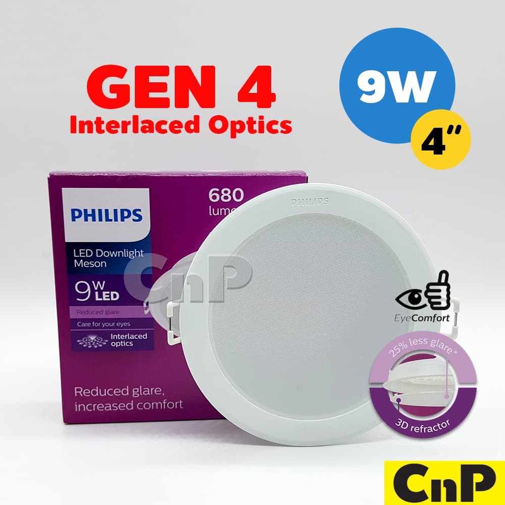 PHILIPS โคมไฟดาวน์ไลท์ ฝังฝ้า 4 นิ้ว Panel LED 9W ฟิลิปส์ รุ่น MESON IO 59449 รูปที่ 1