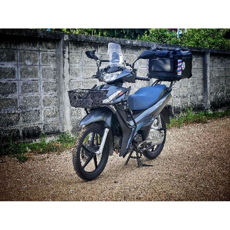 แคชบาร์ Wave125i ทุกรุ่น ตัวใหม่2023-2026,LED2019-2022,วาฬ2012-2018 จุดยึดโครงรถ100% ไม่ยึดแฟริ่ง รูปที่ 6