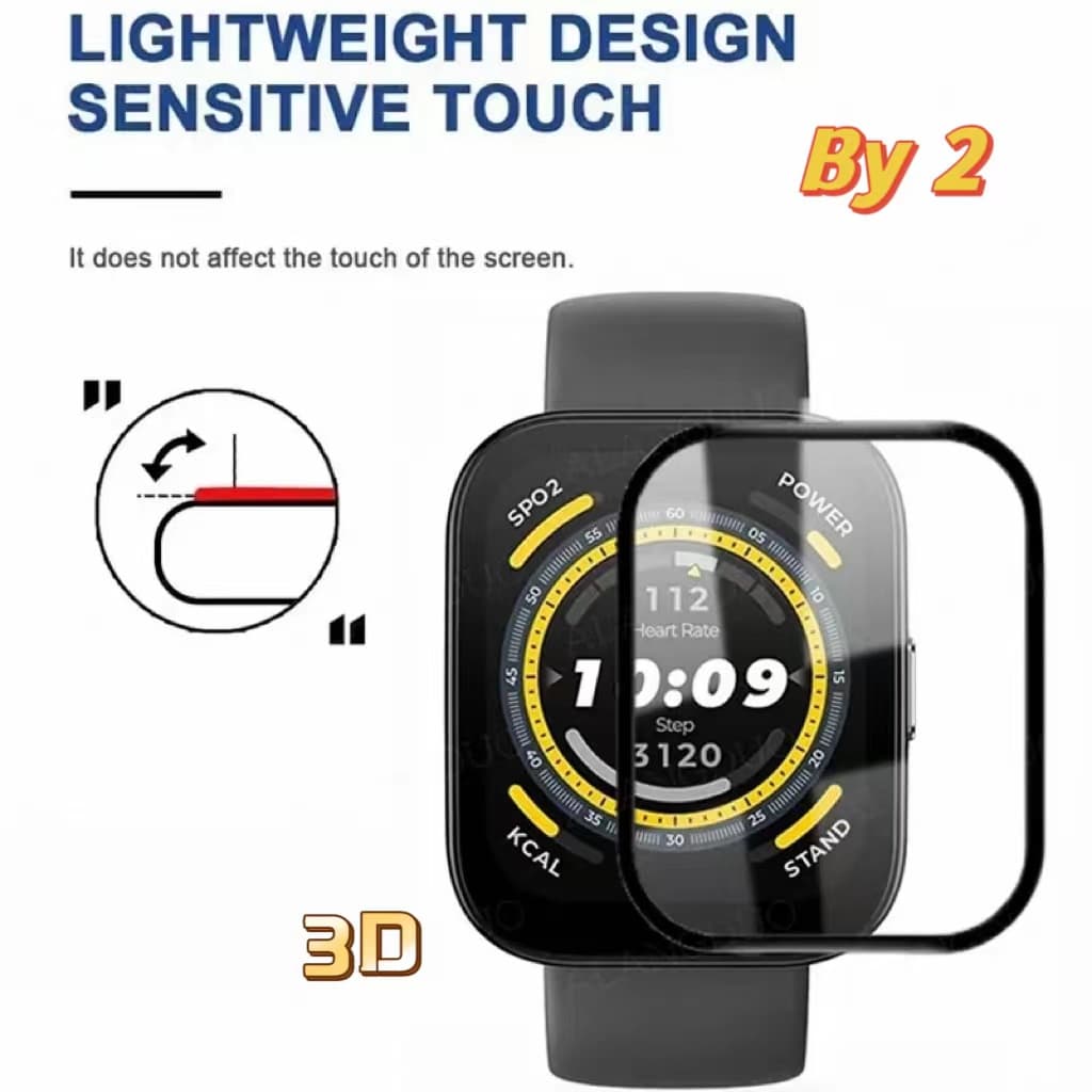 ฟิล์มป้องกันหน้าจอแบบโค้ง3D สำหรับ amazfit BIP 5แก้วป้องกันฟิล์มสำหรับ amazfit Pro Bip5 BIP 5อุปกรณ์เสริมฟิล์ม รูปที่ 6
