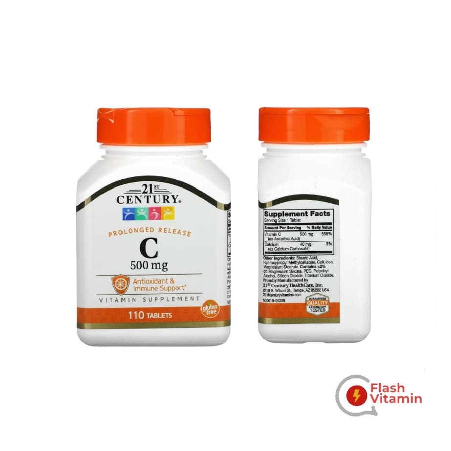 ขวดเล็ก / ใหญ่ 21st Century Vitamin C 500 / 1,000 mg - วิตามิน ซี เสริมภูมิต้านทาน รูปที่ 3