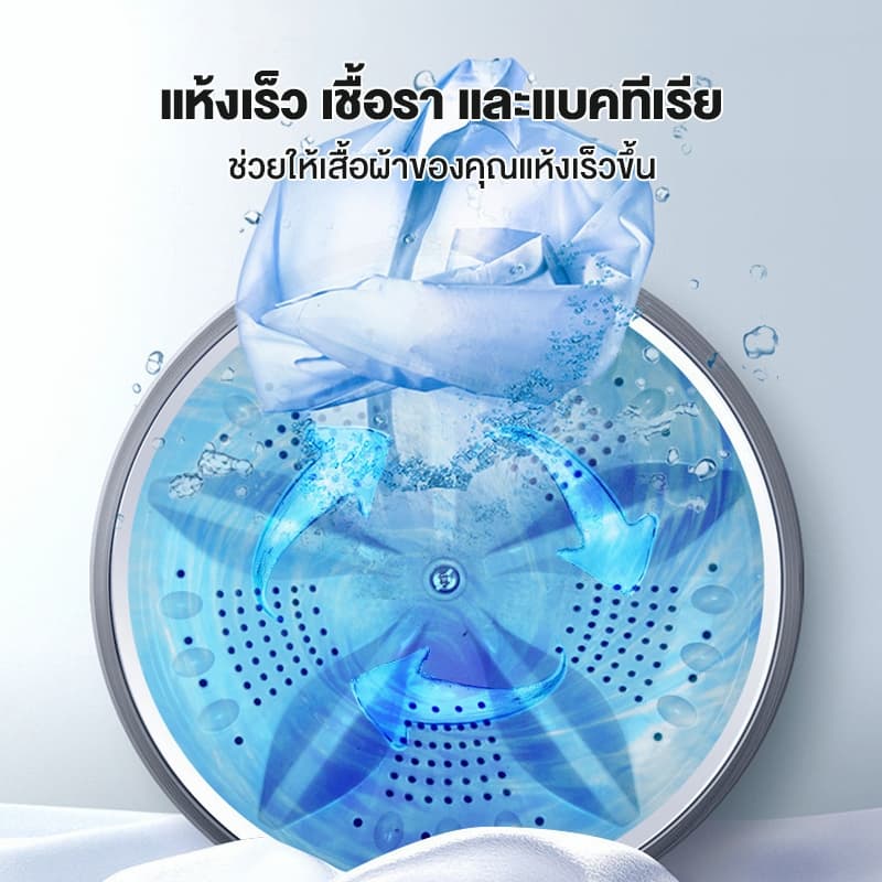 เครื่องซักผ้า อัตโนมัติ 10kg ซักผ้าห่มได้ ติดตั้งง่าย เครื่องซักผ้าฝาบน รูปที่ 2