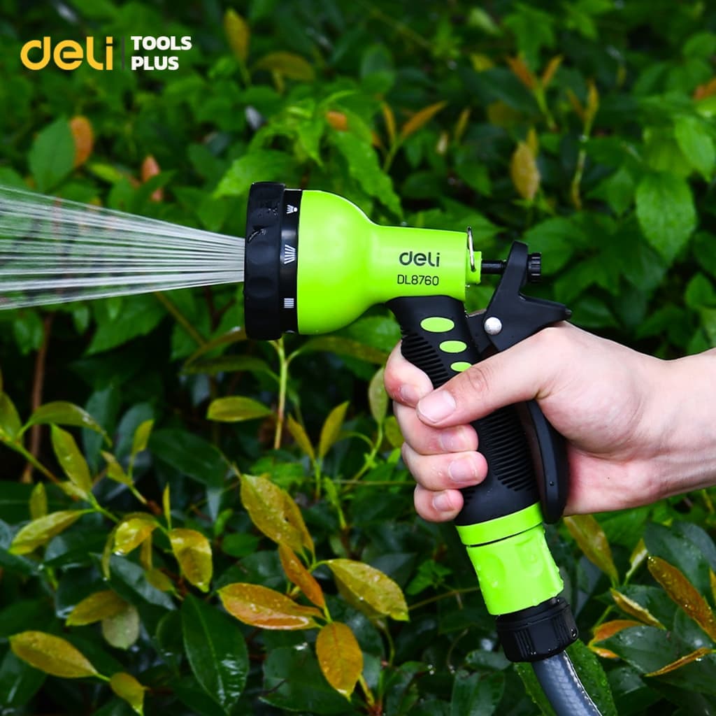 Deli หัดฉีดรดน้ำต้นไม้ หัวฉีดพลาสติก ล้างรถ ปรับความแรงน้ำได้ 7แบบ 9แบบ Plastic Trigger Nozzle รูปที่ 2