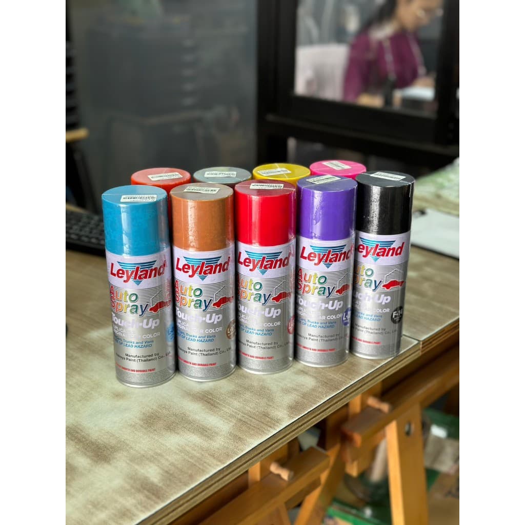 Leyland สีสเปรย์ เลย์แลนด์ สีพ่นรถ สีพ่นมอไซค์ สีพ่นเหล็ก ไม้ โลหะ pvc เลย์แลนด์ Leyland Spray สีพาสเทล มีทุกเฉด NKY รูปที่ 2