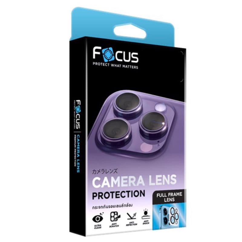 Focus ฟิล์มกระจกเลนส์กล้อง IP 17/16/16plus/16pro/16promax/15/15pro/15promax/14/14pro/14promax/13/13PROMAX/12/12PROmax รูปที่ 2