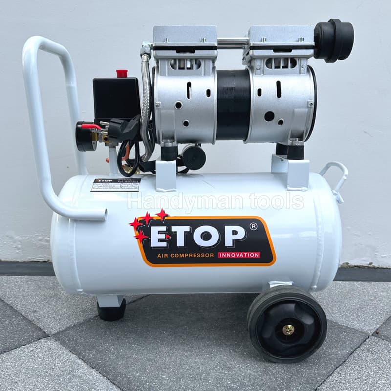 ETOP ปั๊มลม ถังลม ปั๊มลมโรตารี่ ปั๊มลมออยฟรี ขนาด 30 ลิตร กำลัง 1100W ทองแดงแท้ + อุปกรณ์ 6 อย่าง รูปที่ 2