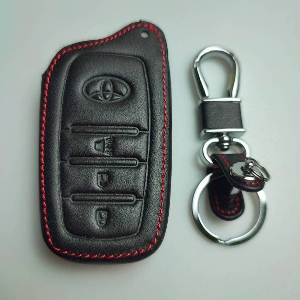 ซองหนัง ใส่กุญแจรีโมทรถยนต์ Toyota Hilux Revo,Cross,Fortuner,Rocco Smat Key 3 ปุ่ม รูปที่ 1
