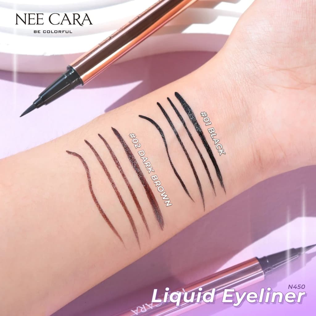 นีคาร่า ลิควิด อายไลเนอร์ ติดทน กันน้ำ N450 Nee Cara Liquid Eyeliner 0.8g. รูปที่ 5