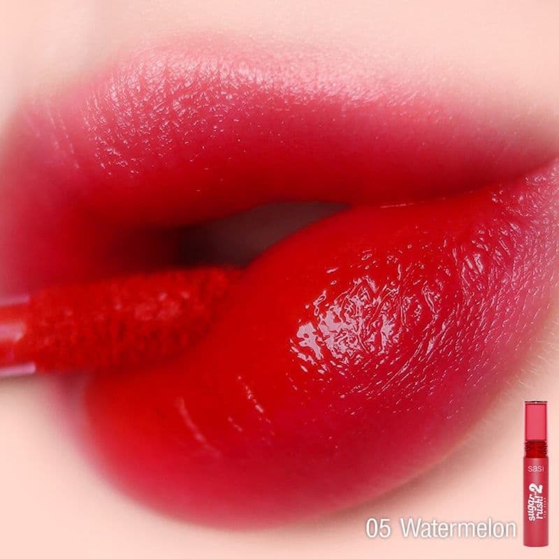 SASI sugar rush! lip tint 3g ศศิ ซูการ์ รัช ลิป ทิน แท้ 100% หลอดพลาสติกสีแดง รุ่นเก่าและรุ่นใหม่ รูปที่ 7