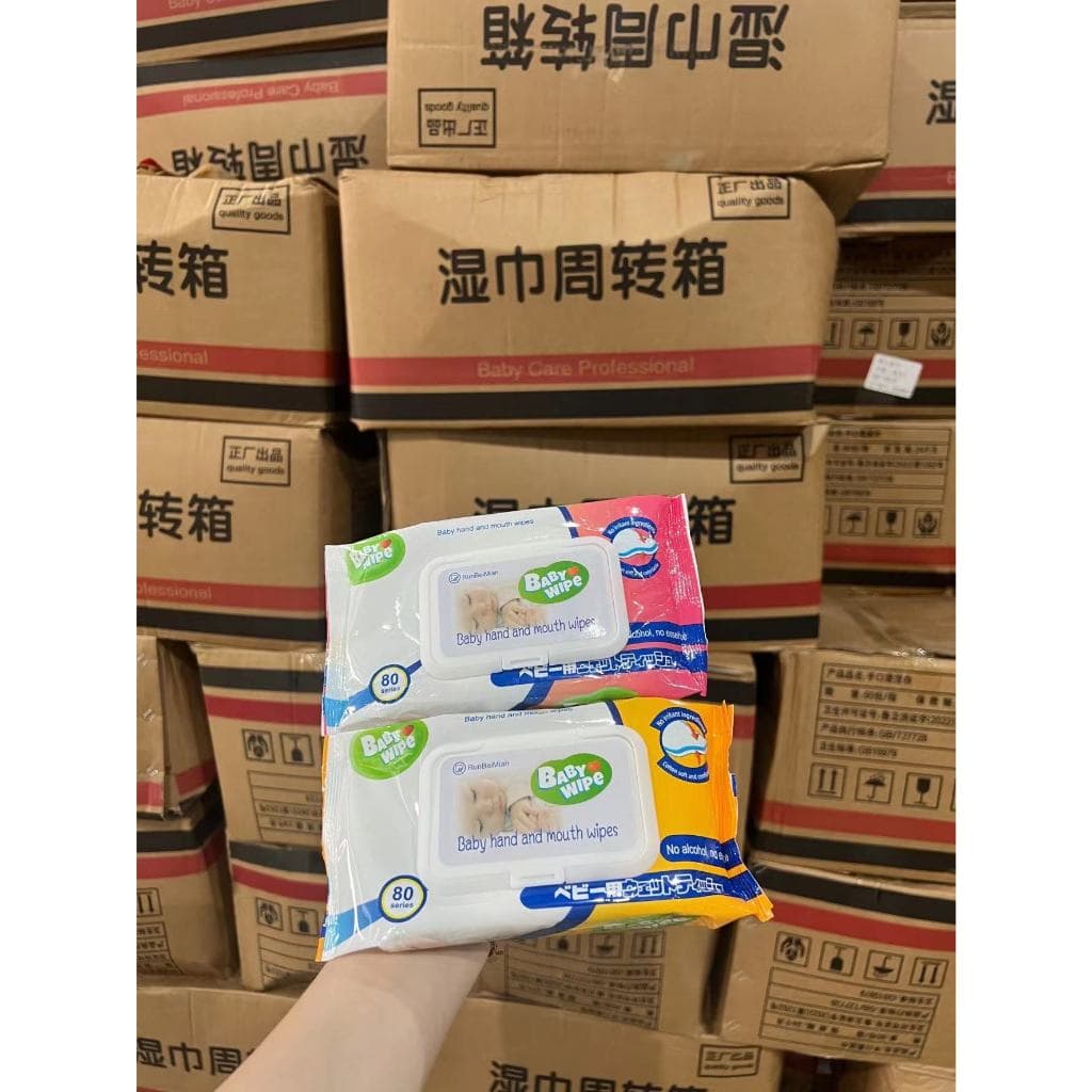 ทิชชู่เปียกรุปเด็กๆไม่มีแอลกอฮอล์เหมาะกับเด็ก Babyhandandmouthwipes รูปที่ 4