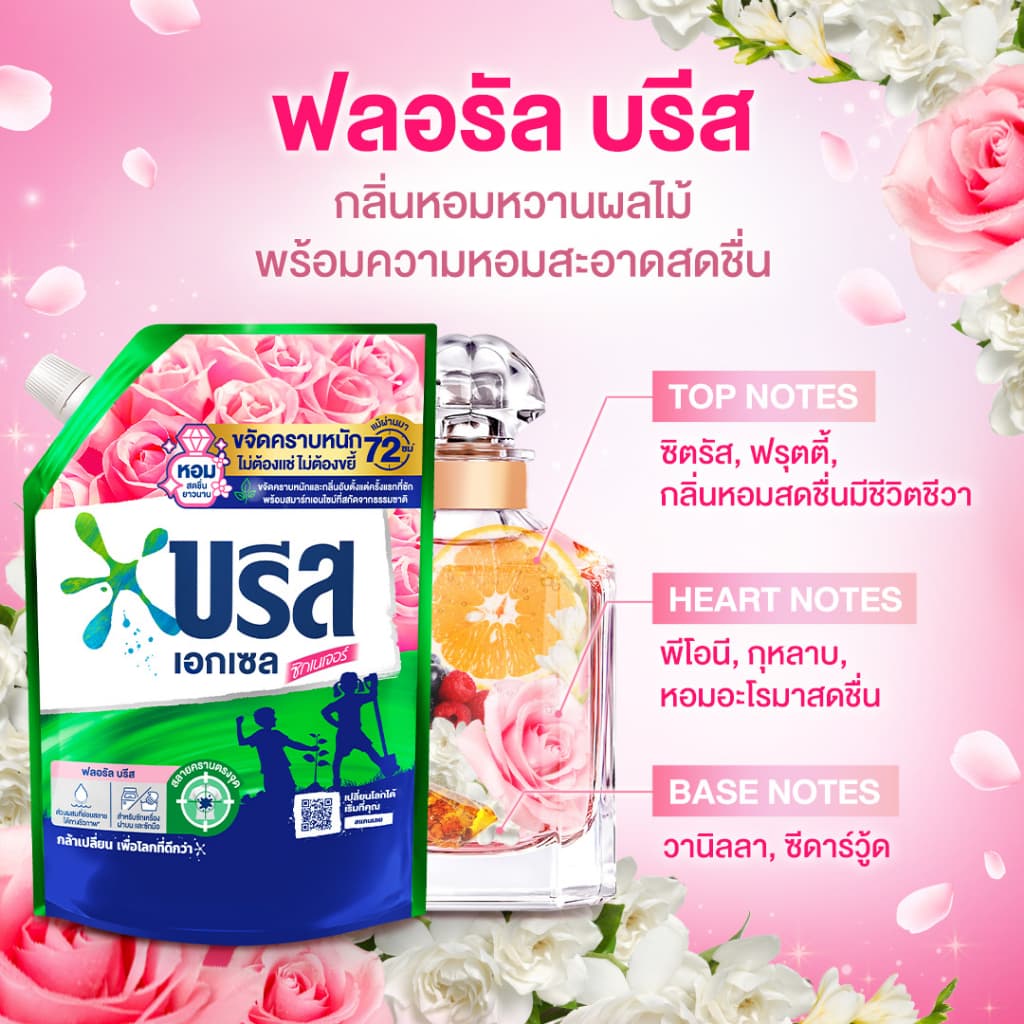 บรีส เอกเซล ซิกเนเจอร์ น้ำยาซักผ้า 620-670 ml. รูปที่ 7