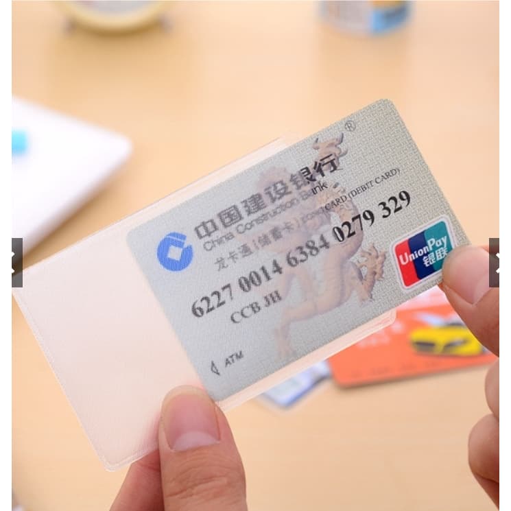 1 ชิ้น ปกบัตร PVC ปกบัตร IC เคลือบด้าน ป้องกันแม่เหล็ก บัตรประจําตัว รูปที่ 7