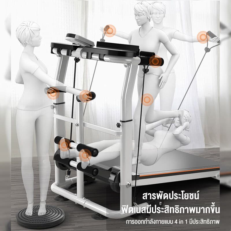 ลู่วิ่ง ลู่วิ่งไม่ใช้ไฟฟ้า ลู่วิ่งเดิน ลู่วิ่งไร้มอเตอร์ สามารถพับเก็บได้ ลู่วิ่งมัติฟังชั่น ลู่วิ่งระบบสายพาน รูปที่ 6