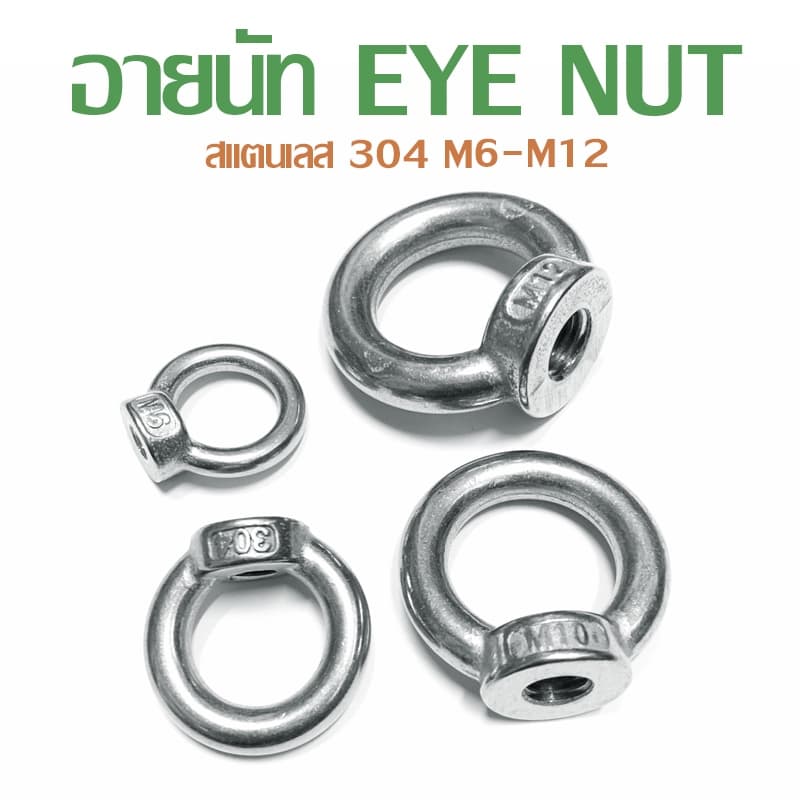 อายนัท EYE NUT สแตนเลส 304 M6-M12 รูปที่ 1