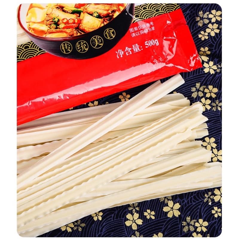 เส้นหมี่ เส้น เส้นก๊วยเตียว เส้นจีน แบนหหยัก เหมาะสำหรับหม่าล่าชาบู ขนาด 1000 g อาหารแห้งส่งไปอาจะมีแตกหักบ้างโปรดเข้าใจ รูปที่ 5