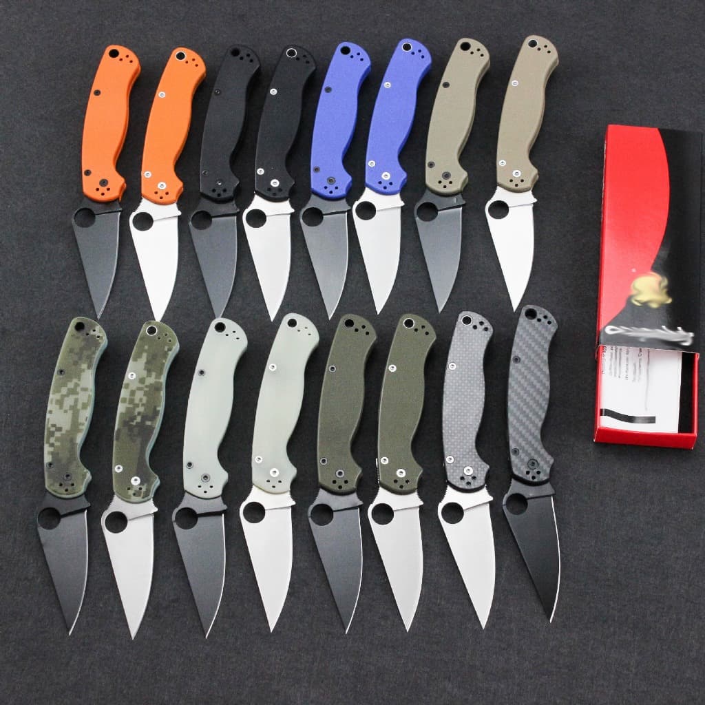 มีดพับ Spyderco รุ่นC81 วัสดุด้ามจับG10 ด้ามจับเครฟล่า ตั้งแคมป์ มีดพกเดินป่า มีดแมงมุม รูปที่ 5