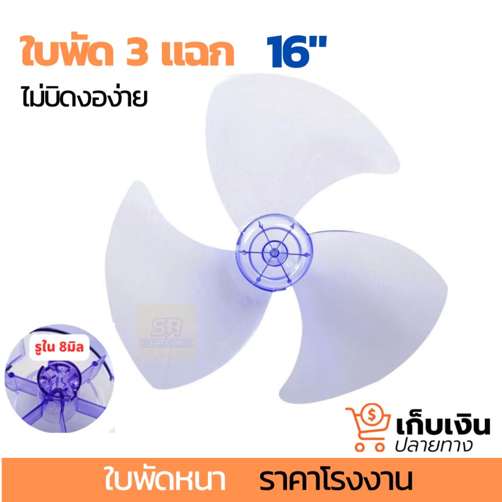 ใบพัดลม ฮาตาริ Hatari ชาร์ป Sharp แอรี่ Airy จีโอ GEO ใช้ร่วมกับพัดลมยี่ห้ออื่นๆได้ 12,14,16 นิ้ว ใบพัดลม Fab blade รูปที่ 3