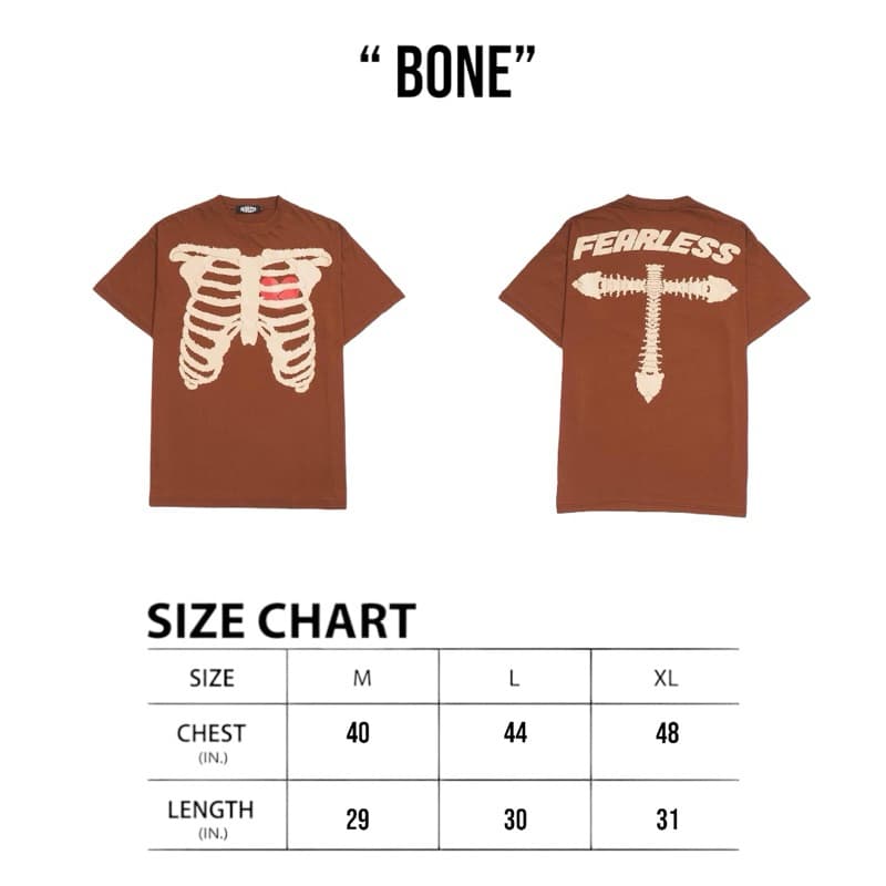 Fearless เสื้อยืดแขนสั้น Bone T-Shirt รูปที่ 7