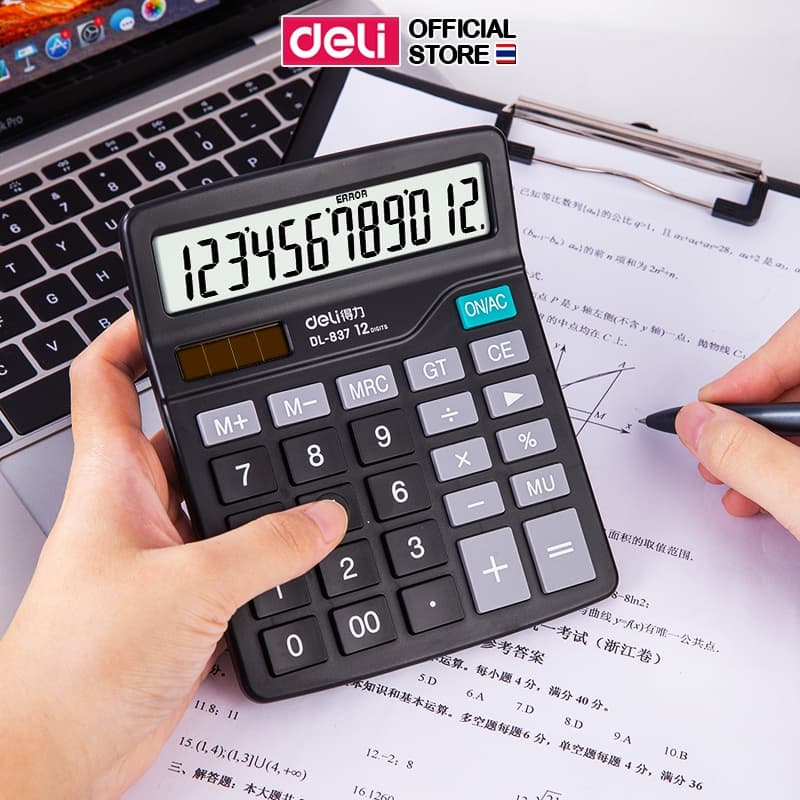 เครื่องคิดเลขตั้งโต๊ะ 12 หลัก Deli เครื่องคิดเลข หน้าจอใหญ่ เครื่องคำนวณ เลข กดบัญชี คิดเงิน รับประกัน 1 ปี!! รูปที่ 6