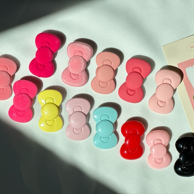 ราคา/ชิ้น B017 กิ๊บติดผม โบว์ติดผม กุหลาบสีชมพู ที่ติดผม ที่หนีบผม เครื่องประดับผม รูปที่ 6