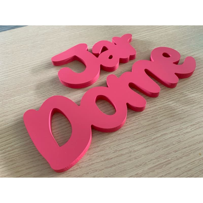ตัวอักษร ขนาด 7-20cm ตัวเลข พลาสวู๊ด ป้ายร้าน ป้ายบริษัท อักษรงานแต่ง หนา10mm รูปที่ 4