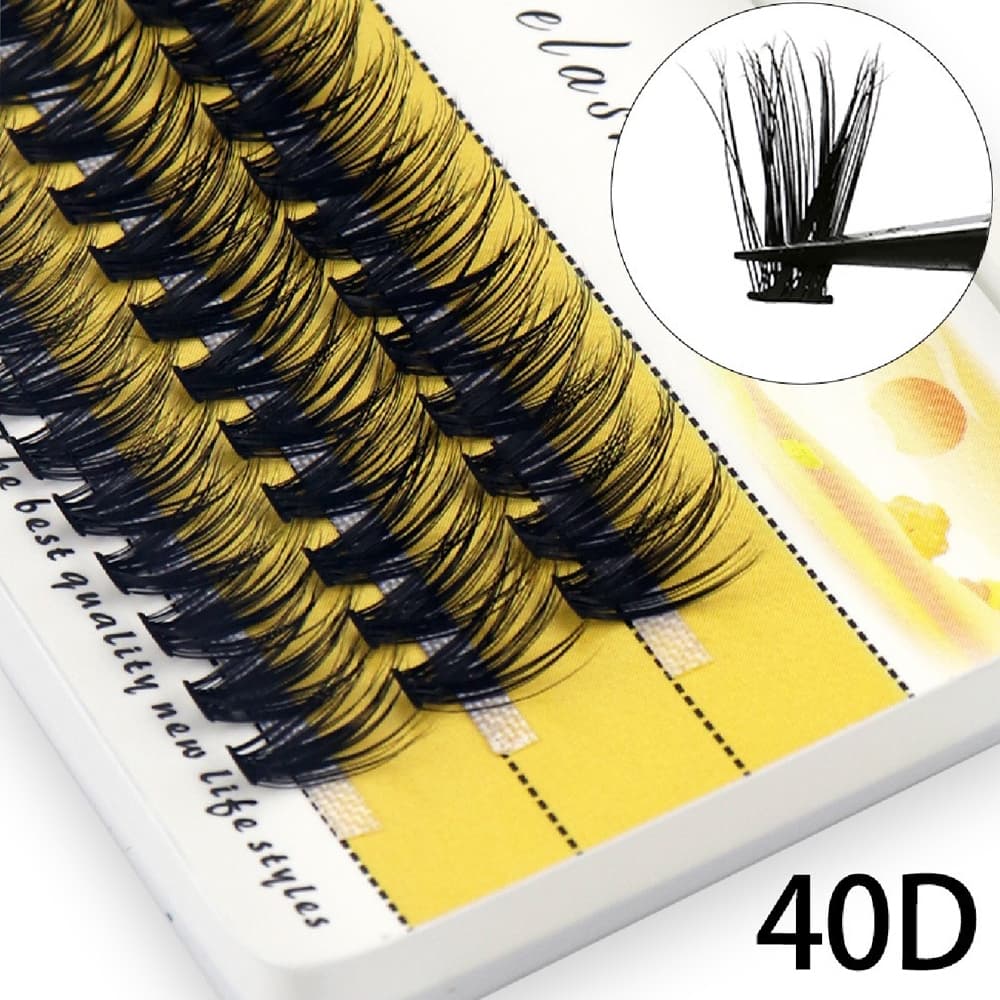จัดส่งภายในวันเดียวกันขนตาปลอม 20D-40D8MM-16MMขนตาปลอมแบบช่อ สำหรับแต่งหน้า ดูเป็นธรรมชาติ ใช้ซ้ำได้ รูปที่ 8