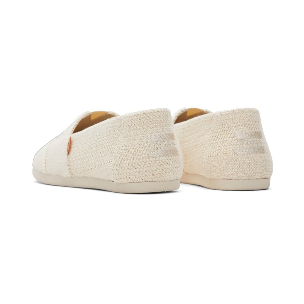 TOMS รองเท้าลำลองผู้หญิง สลิปออน รุ่น Alpargata Natural Undyed Metallic Linen Stripe รองเท้าลิขสิทธิ์แท้ รูปที่ 3