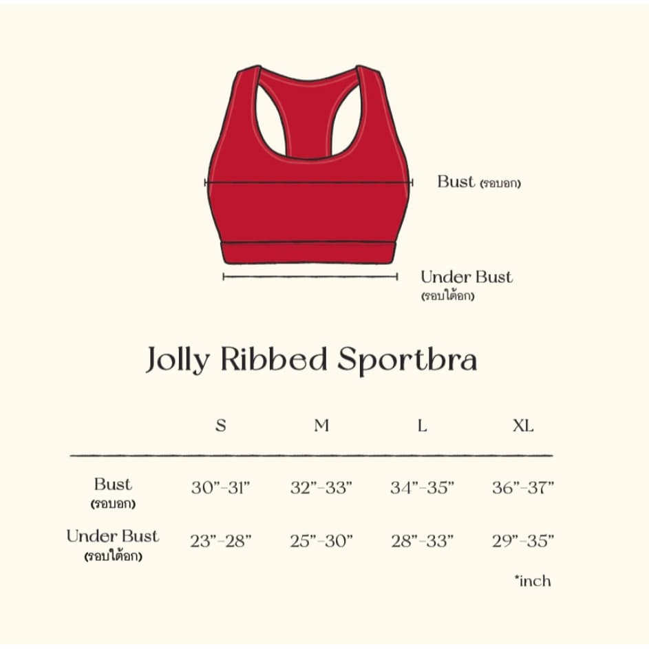 Jolly Ribbed Sports Bra - The Flos Club รูปที่ 8