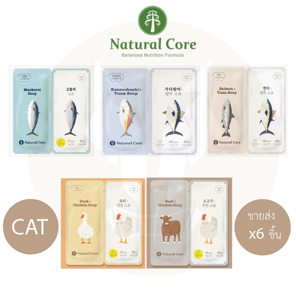 Natural Core Twin Pouch ซุปอาหารเปียก สำหรับแมว นำเข้าจากเกาหลี รูปที่ 1