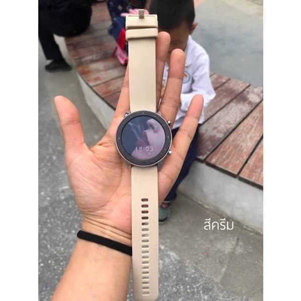 สายนาฬิกา CAC Amazfit Huami Amazfit Bip Bit 3 / S / U /BIP U Pro:Black,20mm dt89 dt96 d88 pro GW33 รูปที่ 7