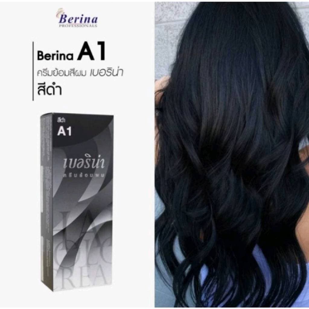 Berina A1 ครีมย้อมผม สีดำ เบอริน่า เอ1 ยกโหล รูปที่ 2