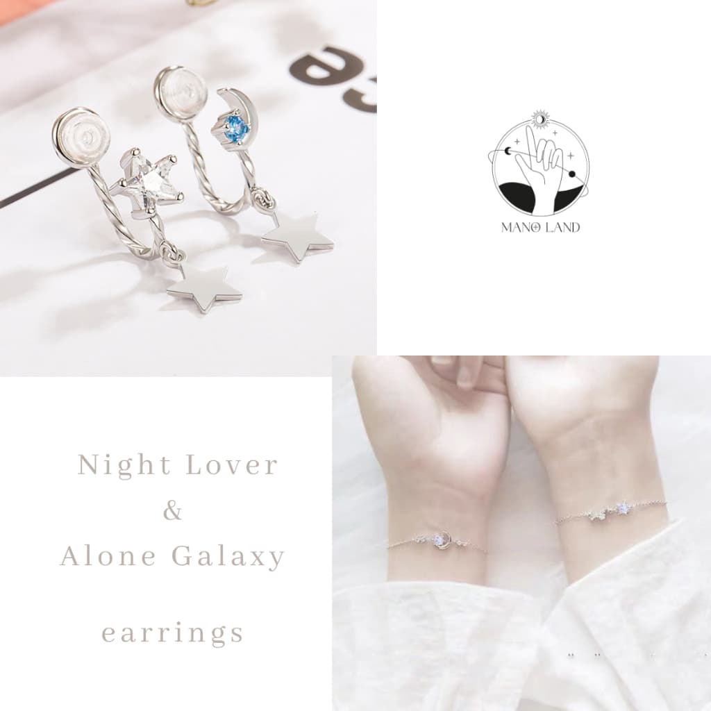 MNLNight Lover สร้อยข้อมือ พระจันทร์ดาว สำหรับคู่รัก ความหมายดี เครื่องประดับแฟชั่นเงินแท้ สไตล์มินิมอล เกาหลี ครบรอบ รูปที่ 9