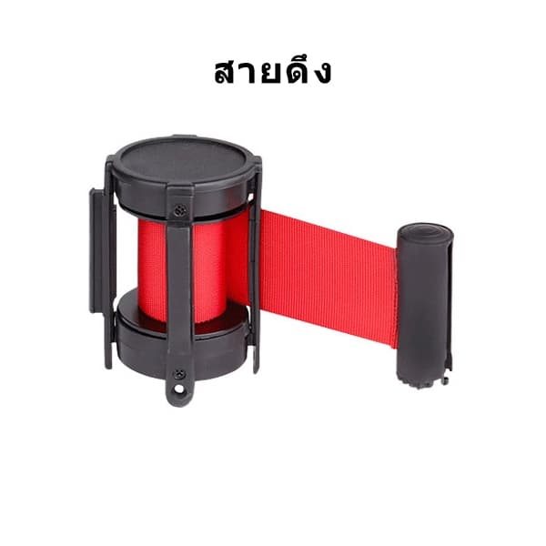 เสากั้นทางเดินดึงกลับ เสากั้นทางเดินสแตนเลส เสากั้นคิว เสาสแตนเลส เสากั้นทางเดิน สายยาว 2m เสาต่อคิว เสากั้นแบบมีสายดึง รูปที่ 5
