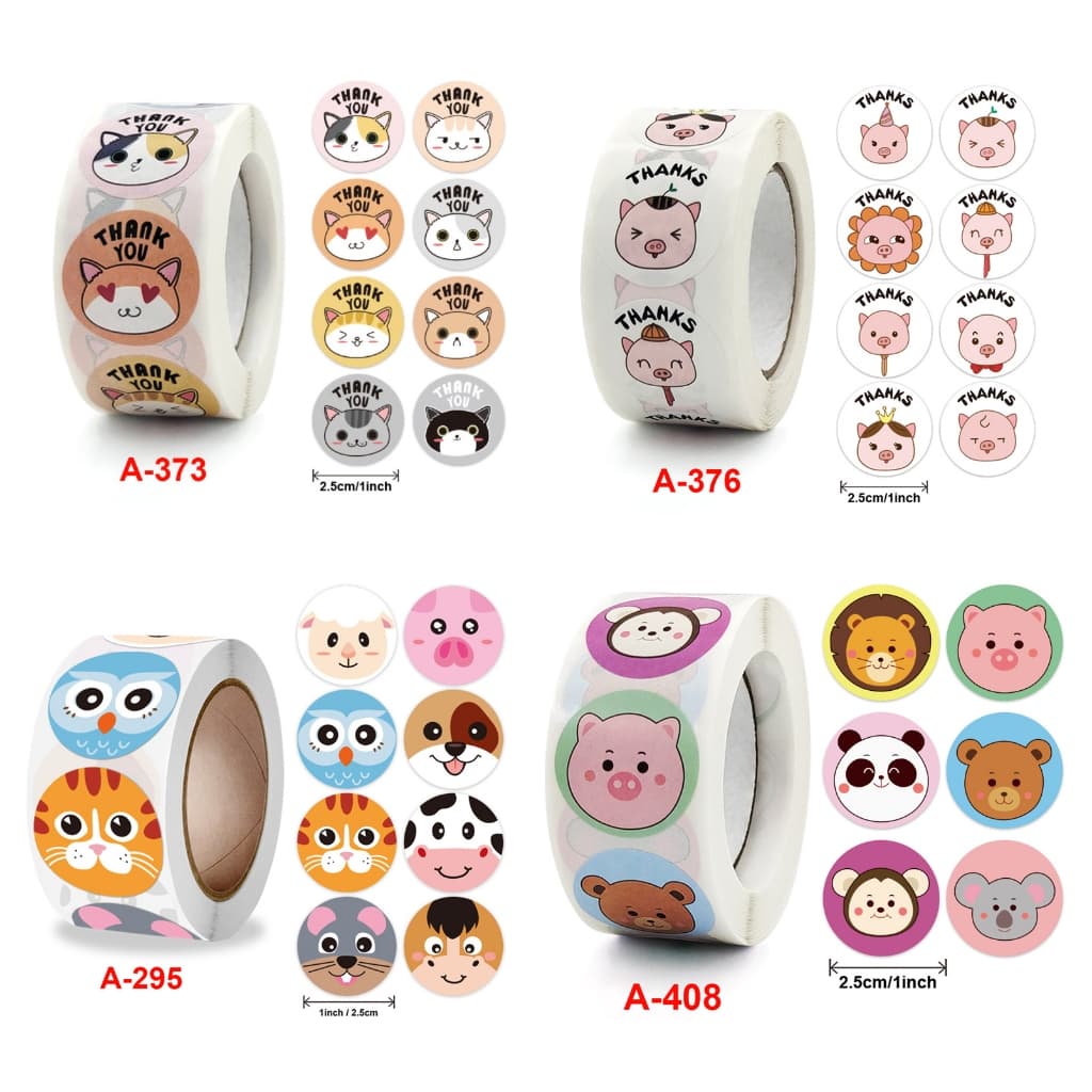 สติกเกอร์ขอบคุณ สำหรับธุรกิจขนาดเล็ก มีกาวในตัว ไดคัทสำเร็จวงกลม ขนาด2.5cm. จำนวน500 ชิ้น/ม้วน รูปที่ 6
