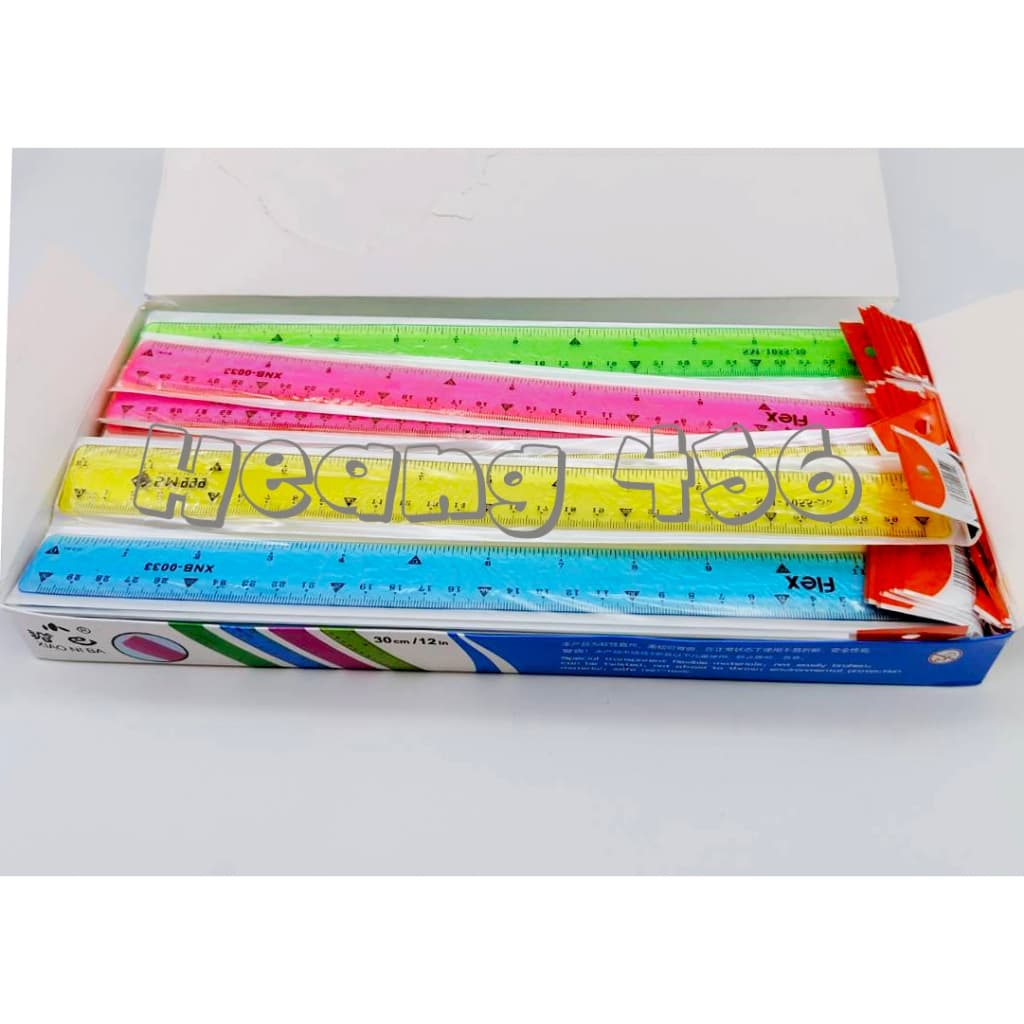 แพ็ค 12 ชิ้นคละสี ไม้บรรทัดยางซิลิโคน ไม้บรรทัดงอได้ PVC ไม้บรรทัดเจล ม้วนได้ ไม่หัก ไม้บรรทัดเยลลี่ รูปที่ 7