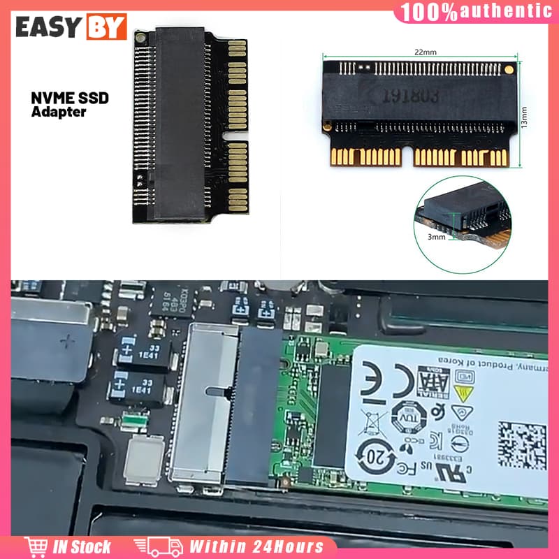 การ์ดอะแดปเตอร์แปลง ตัวแปลง SSD m.2 NVME เหมาะกับMacbook Air/Pro 2013 2014 2015 2016 2017 ร้านอยู่ที่ไทย รูปที่ 1