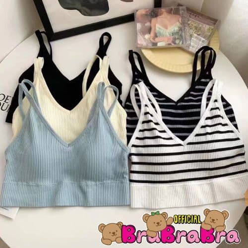 𝑩𝒓𝒂𝑩𝒓𝒂𝑩𝒓𝒂 #bra-257 เสื้อ สายเดี่ยว เกาะอก ครอปทอป รูปที่ 1