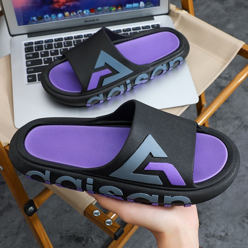 QKshop รองเท้าแตะแบบสวมผช. รองเท้าแตะแฟชั่นแบบสวม ตัวรองเท้าวัสดุยางเกรดAนิ่ม ใส่สบาย มี5สีให้เลือกใส่แล้วดูเท่ห์มาก รูปที่ 8