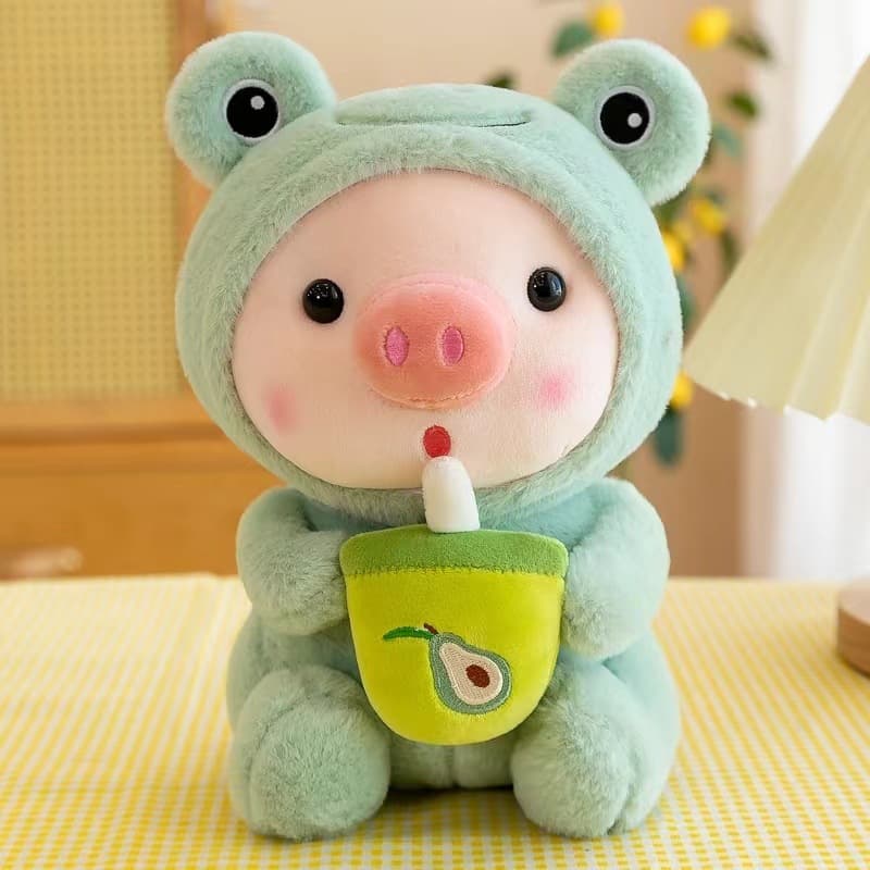 ตุ๊กตาหมู หมอนตุ๊กตานุ่ม รูปการ์ตูนหมูชาไข่มุกน่ารัก ของขวัญวันเกิด ของเล่นสําหรับเด็ก 25 ซม รูปที่ 5