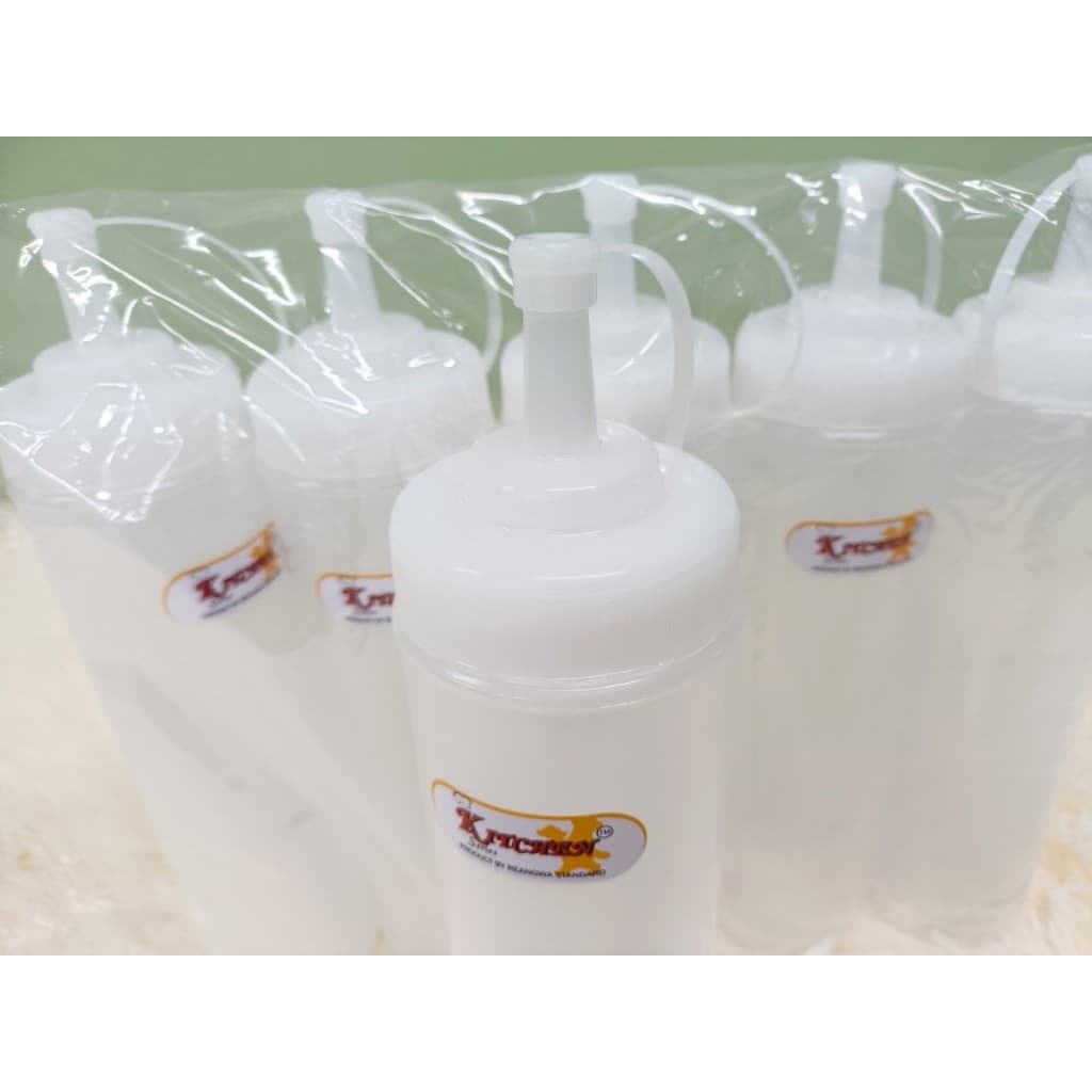 ขวดซอส ขวดบีบซอส 800 ML ขวดซอสพลาสติกใส NO.9349 ขนาด 6.9X29.4ซม ขวดซอสสูง ขวดบีบนมข้น รูปที่ 7