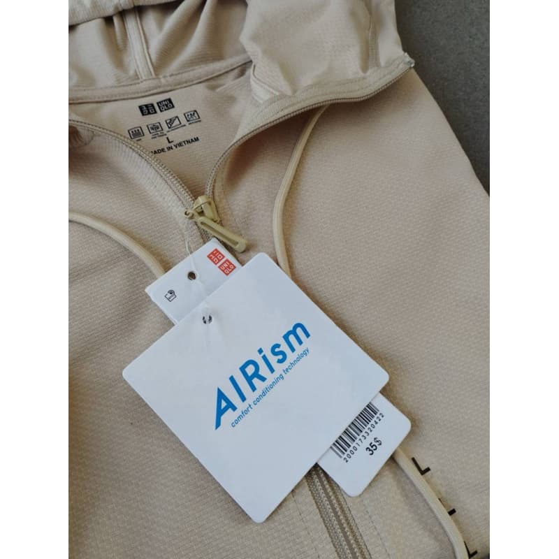 AIRism UV Protection เสื้อแขนยาวกันยูวี สีครีม รูปที่ 9