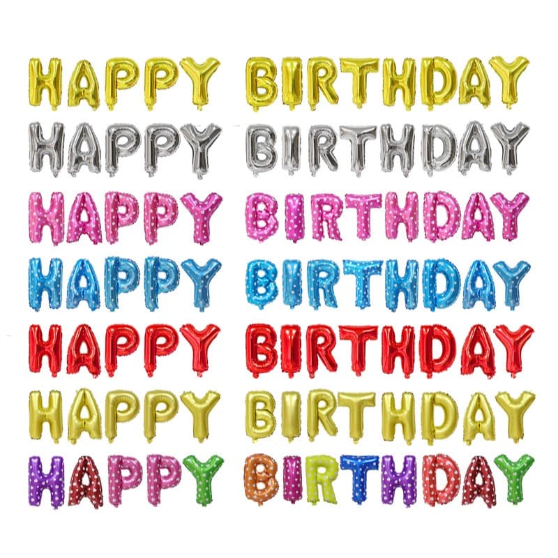 ลูกโป่งฟอยล์ Happy birthday มีหลายสี รูปที่ 2