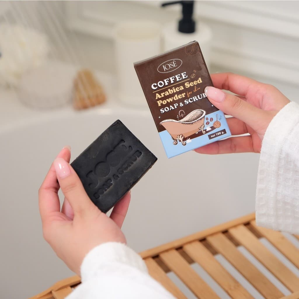 - JOSE COFFEE SOAP & SCRUB สบู่สครับกาแฟ โจเซ่ 3 ก้อน รูปที่ 4