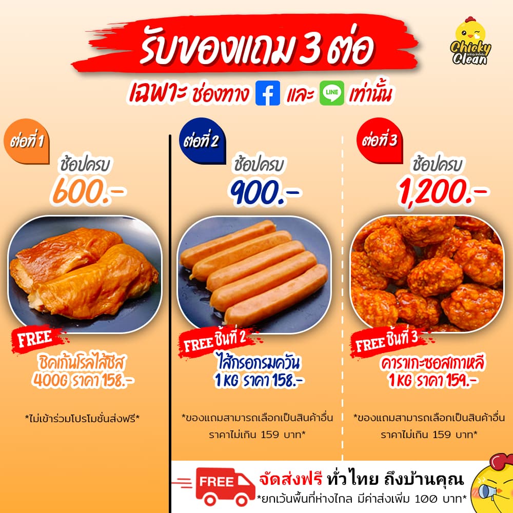 ไม่มีขั้นต่ำ​​ ไส้กรอกเนื้ออกไก่ ไส้กรอกเนื้อแน่นเต็มคำ รูปที่ 3