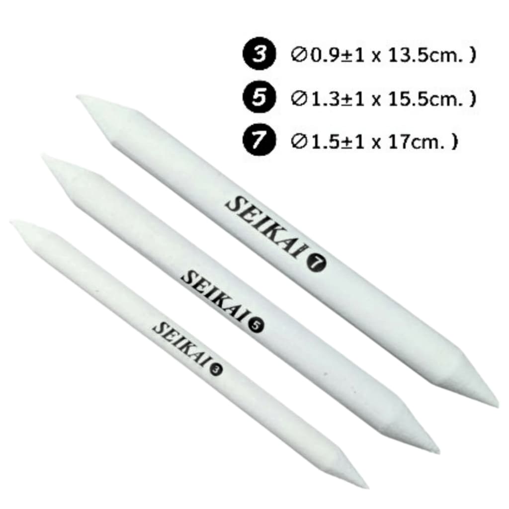 P498 SEIKAI Paper Stumps แท่งเกลี่ยสี เซ็ต 3 ชิ้น เกลี่ยสี เกลี่ยแกรไฟจ์ ชาโคล สีฝุ่น ถ่านชาร์โคล SP รูปที่ 2