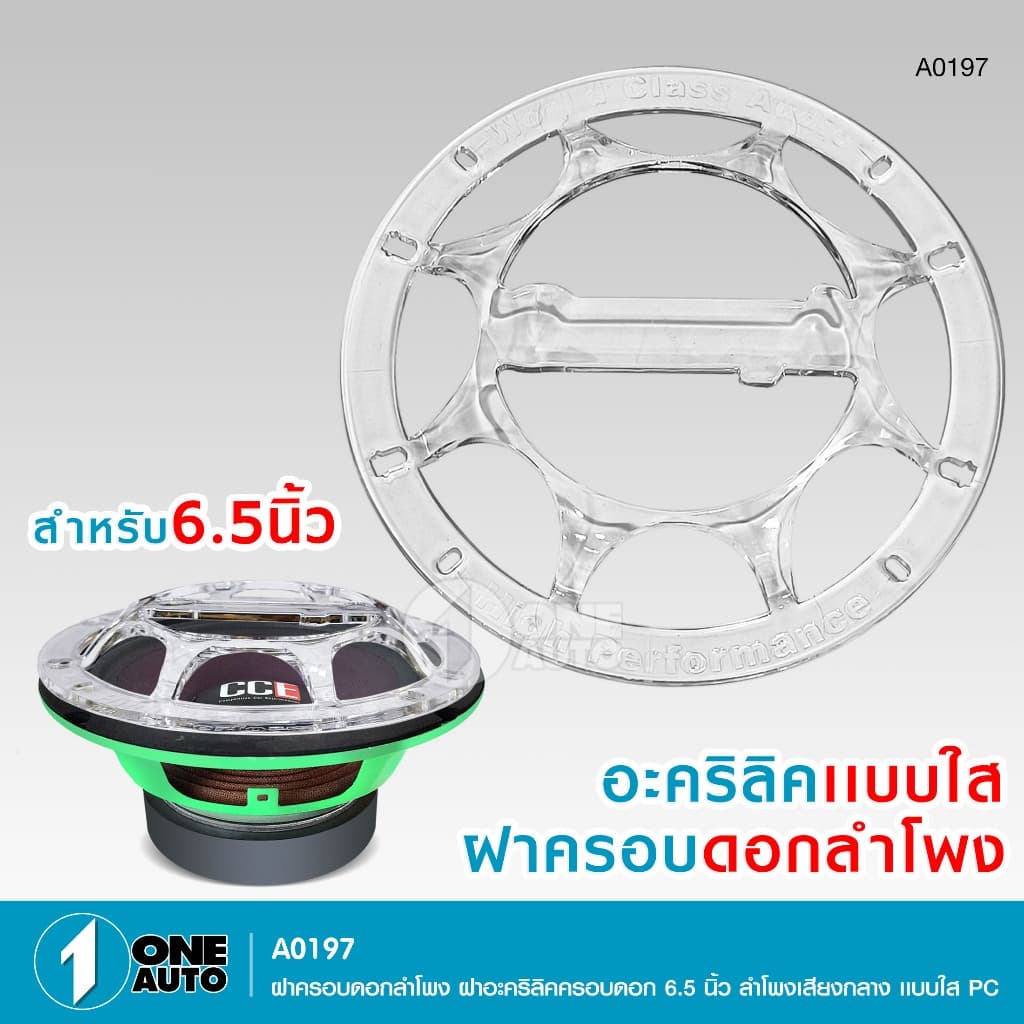 1autoshop_thฝาครอบดอกลำโพงเสียงกลาง6.5 8นิ้ว มีแบบใสอคิลิค แบบตะแกรง แบบตะแกรงFWให้เลือกราคาต่อ1ชิ้น รูปที่ 1