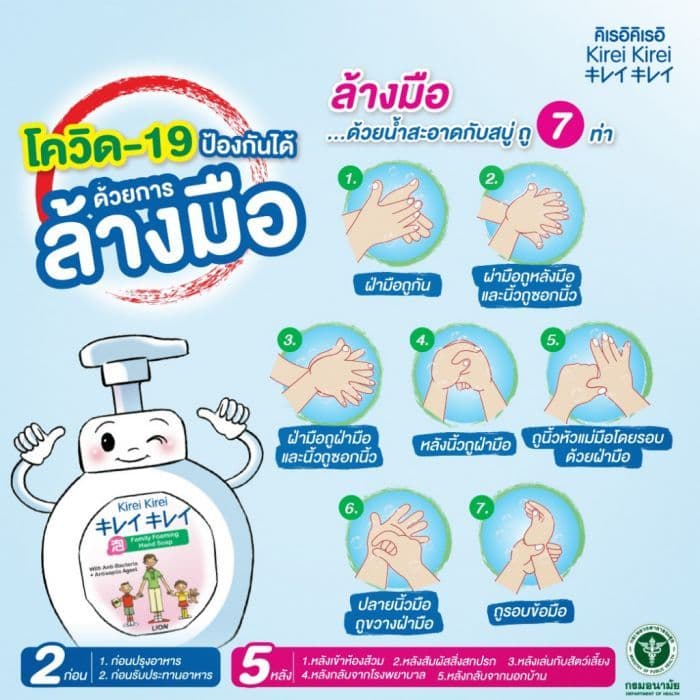 Kirei Kirei คิเรอิ คิเรอิ โฟมล้างมือ ถุงเติม สูตรออริจินัล ,พีช ,ลาเวนเดอร์ 450 มล. รูปที่ 6