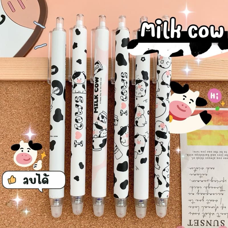 ปากกาลบได้ ลวดลายการ์ตูน น่ารัก เจลหมึกสีน้ำเงิน ขนาดหัวปากกา 0.5มม. สุ่มลาย รูปที่ 4