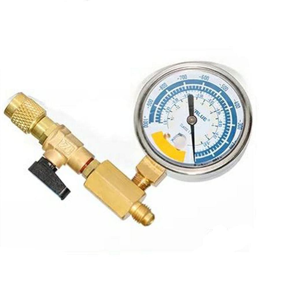 ไมครอนเกจ Vacuum Gauge VALUE แบบเข็ม พร้อมวาล์วปิดเปิด ตรวจสอบรั่ว หน้าจอ 63mm จัดชุด 3 ชิ้น สามารถดูแรงดันน้ำยาแอร์ได้ รูปที่ 6